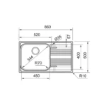 FRANKE inoks sudoper BCX 610-51 sa česmom Lina XL J (Kopiraj)