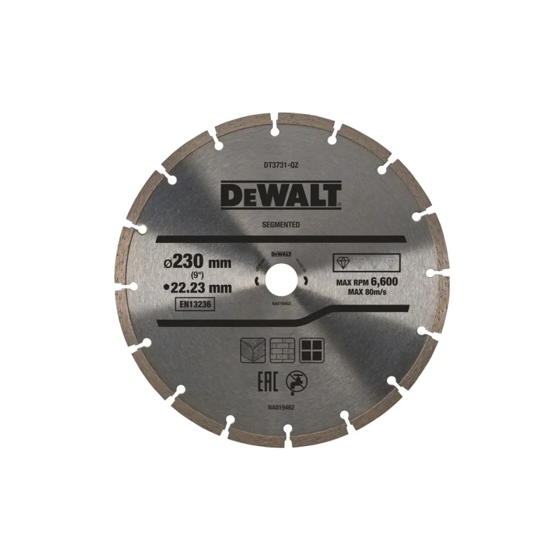 DeWalt dijamantska rezna ploča za beton segmentna 230 x 22.23 mm DT3731