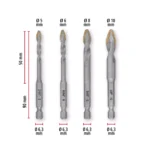 Einhell 4-dijelni set burgija 5-10 mm za keramičke ploče 49051404