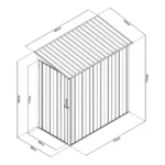 Fieldmann pomoćna metalna baštenska kućica FZDO 1002 - 185x103x190cm