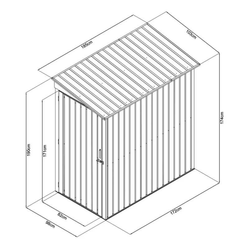 Fieldmann pomoćna metalna baštenska kućica FZDO 1002 - 185x103x190cm