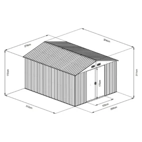 Fieldmann pomoćna metalna baštenska kućica FZDO 1002 - 185x103x190cm
