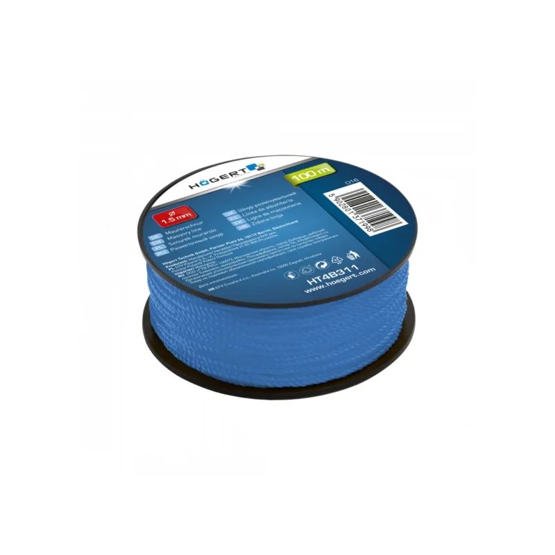 HOEGERT zidarski konac plavi na kalemu 1.5 mm x 100 m HT4B310 (Kopiraj)