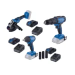 Scheppach aku set udarni odvijač aku udarna bušilica i aku ugaona brusilica Brushless IXES 6