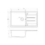 Metalac sudoper xAtos Mega Grafit