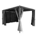 Metalna gazebo tenda Belize 3x4m sa duplim krovom i bočnim zavijesama (Kopiraj)