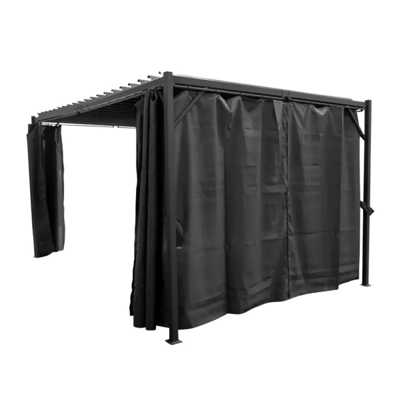 Metalna gazebo tenda Belize 3x4m sa duplim krovom i bočnim zavijesama (Kopiraj)