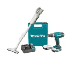 Makita aku udarna bušilica odvijač HP488D002 i aku štapni usisivač CL183DZ
