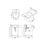 Alveus sudoper Rock 130 + slavina Jana (Kopiraj)