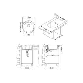 Alveus sudoper Rock 130 + slavina Jana (Kopiraj)