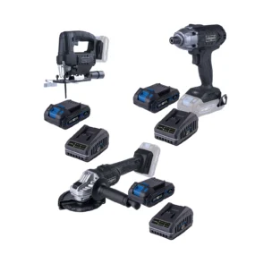 Scheppach aku set 1 ugaona brusilica odvijač i ubodna pila Black Edition