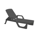 BICA plastična ležealjka 72 x 190 x 60 cm Cancun (Kopiraj) - Siva