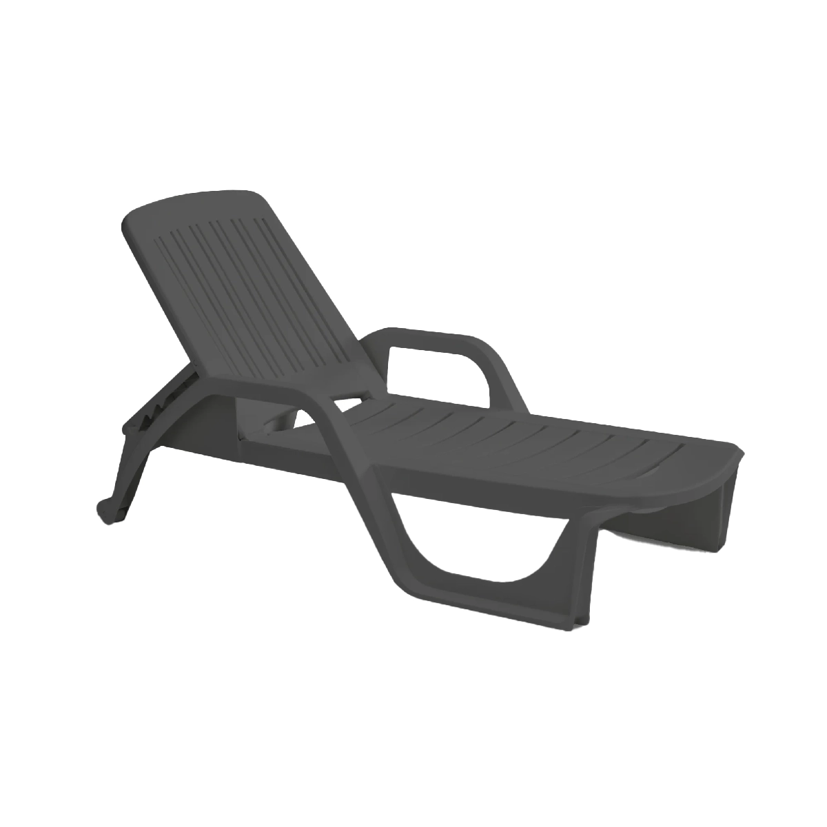 BICA plastična ležealjka 72 x 190 x 60 cm Cancun (Kopiraj) - Siva