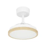 EGLO stropni plafonski ventilator sa LED rasvjetom Malpica bijela-drvo