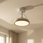 EGLO stropni plafonski ventilator sa LED rasvjetom Malpica bijela-drvo